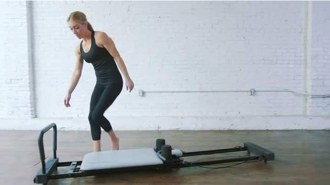 Stamina AeroPilates 287 Folding Pilates Workout Reformer Machine w/o Rebounder, 2 of 8, play video
