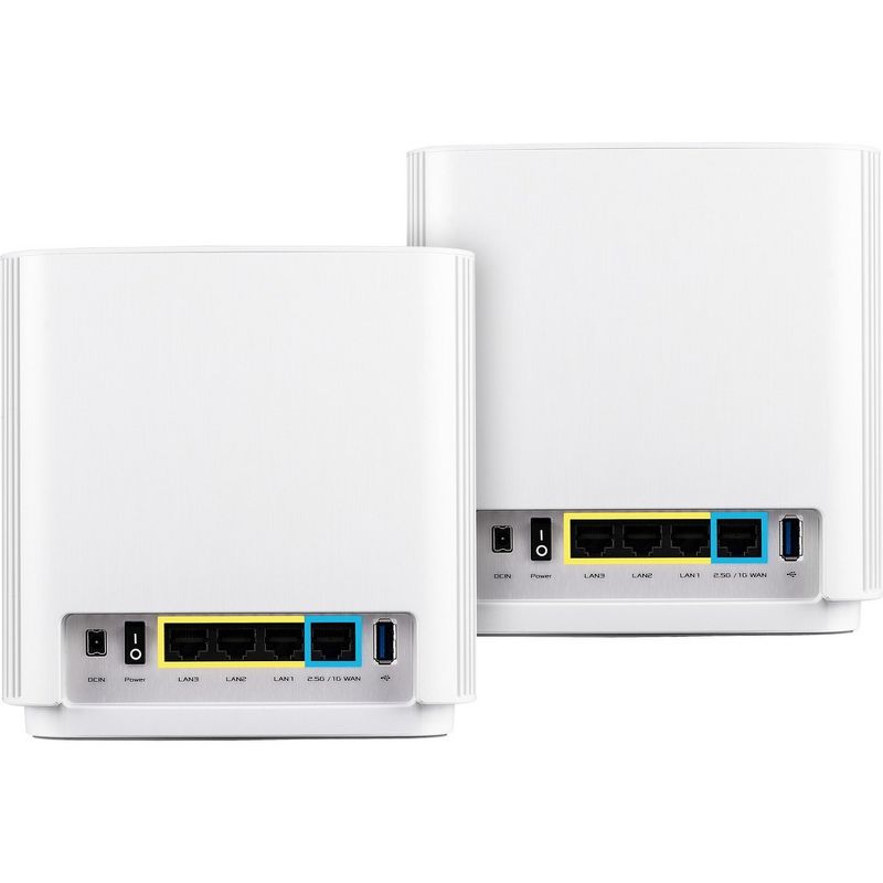 ASUS ZenWiFi Whole-Home Tri-Band Mesh WiFi 6E System (ET8 2PK), Coverage up to 5,500 sq.ft & 6+Rooms, 6600Mbps, New 6GHz Band, AiMesh,Instant Guard, 4 of 5