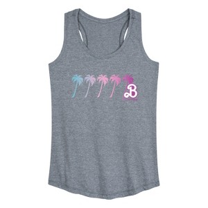 Women's - Barbie - Palm Trees of the Dream Summer Graphic Racerback Tank - 1 of 4
