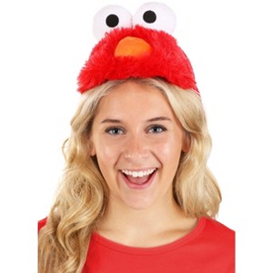 HalloweenCostumes.com One Size Fits Most  Girl  Sesame Street Elmo Face Headband Accessory, Red/White/Orange - 1 of 4