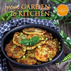 2026 Square Wall Calendar, From Garden to Kitchen, 16-Month Food Theme with 180 Reminder Stickers (12x12 In) - 1 of 4