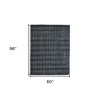Charcoal And Gray Wool Plaid Hand Woven Area Rug - 3 of 4