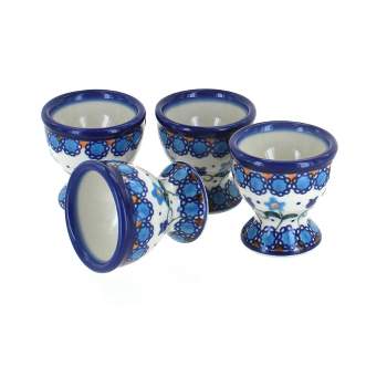 Blue Rose Polish Pottery 38-4 Vena Egg Cup Set