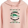 Women's Warner Bros. Griswold Holiday Cropped Graphic Hoodie - Blush - Large - 2 of 3