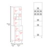 80" H Tall Bathroom Storage Cabinet with 2 Barn Doors, Narrow Storage Unit, Adjustable Shelves, Floor Cabinet for Bathroom, Living Room, Entryway - 4 of 4