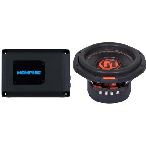 Memphis Audio PRX800.1V2 Monoblock Subwoofer Amplifier and MJP1022 MOJO Pro Series 10" Component Subwoofer With Dual 2-ohm Voice Coils - 1 of 4