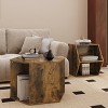 Gulches 2 Pieces 15 Inch High Brown Finished Hexagonal Nightstand with 2 Open Shelves - 2 of 4