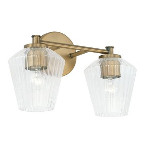 Capital Lighting Beau 2 - Light Vanity in  Aged Brass - 1 of 4