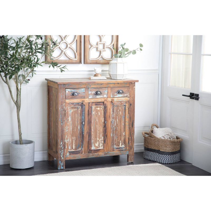 Rustic Wood Cabinet Chestnut Brown - Olivia &#38; May, 3 of 16