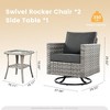 XIZZI Premium Outdoor Swivel Chair Sofa Set in 7 Colors, Modular Patio Seating with Swivel Chairs, Add-Ons Like Coffee Table and Fire Pit - 2 of 4