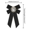 INSPIRE CHIC Women's Ribbon Brooch Elegant Bowtie Rhinestone Bow Ties for Uniform Dress - 2 of 4