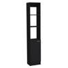 SEVOBAL Bathroom Storage Cabinets with One Door and Six Shelves for Bathroom Organization, Black, 46"*19"*5" - 2 of 4