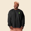 Dalix Alien Embroidered Cotton Classic Fit Long Sleeve Crewneck Tee Shirt Mens - 3 of 4