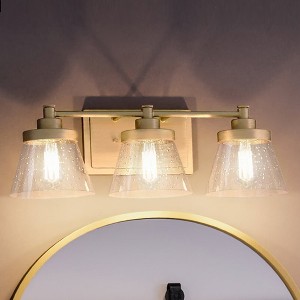 Urban Ambiance Luxury Traditional Bath Light 7.75''H x 24.5''W,  Olde Brass Finish,  Pawtucket Collection, UHP3994 - 1 of 4