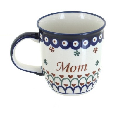 Blue Rose Polish Pottery Mom Mug