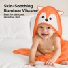 KeaBabies Cuddle Baby Hooded Towel, Organic Baby Bath Towel, Hooded Baby Towels, Baby Beach Towel for Newborn, Kids (Fox) - 3 of 4