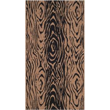 34 x 20 Vintage Striped Kitchen Rug Black/Brown - Threshold™