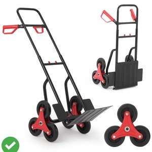 Stair Climbing Hand Truck 330 Lbs Heavy-Duty Stair Climber Dolly w/ Telescoping Handle Portable Folding Stair Climber Trolley Cart - 1 of 4
