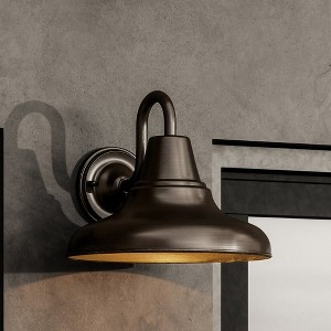 Urban Ambiance Luxury Industrial Outdoor Wall Sconce 10.5''H x 12''W,  Olde Bronze Finish,  Pittsburgh Collection, UHP1361 - 1 of 4