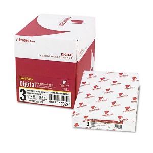 Nekoosa Fast Pack Carbonless 3-Part Paper, 8.5 x 11, Pink/Canary/White, 500 Sheets/Ream, 5 Reams/Carton - 1 of 2