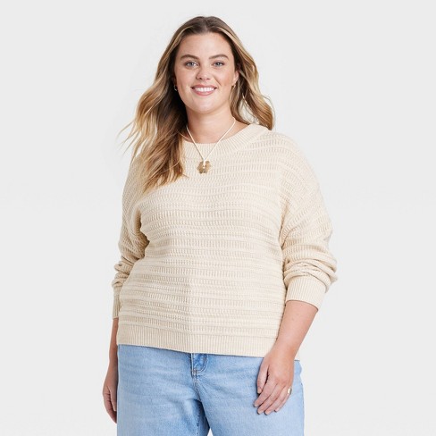 Women's Crew Neck Cashmere-like Pullover Sweater - Universal Thread™ :  Target