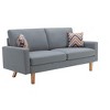 Bahamas 70" Gray Polyester Sofa with 2 Throw Pillows - 2 of 4