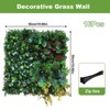 Artificial Grass Wall Panels, 20''x20'' Faux Greenery Privacy Fence Screen, Fake Grass Wall Backdrop for Garden Birthday Wedding Decor - 2 of 4