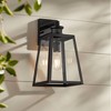 John Timberland Arrington Modern Outdoor Wall Light Fixture Black Dusk to Dawn Motion Sensor 14 3/4" Clear Glass for Post Exterior Barn Deck House - 2 of 4