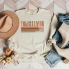 Simply Sage Market Women's Graphic Sweatshirt Thanksgiving Stripe Distressed - 2 of 2