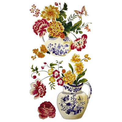 Slickblue Flowerpot Wall Decals – Peel and Stick Vinyl Stickers for Living Room, Bedroom, and Office Spaces