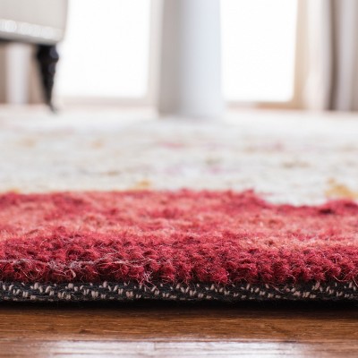 Ivory Hand-Knotted Wool 6' x 9' Rectangular Rug