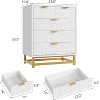 5 Drawer Dresser for Bedroom, Chest of Drawers with Metal Base, Modern Dresser Chest Cabinet Organizer for Living Room, Hallway, Closet - 2 of 4