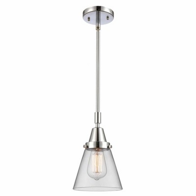 Cone - 1 Light Stem Hung Mini Pendant In Industrial Style-9.13 Inches Tall and 6 Inches Wide