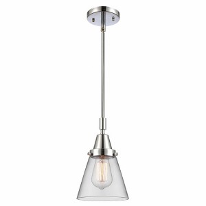 Cone - 1 Light Stem Hung Mini Pendant In Industrial Style-9.13 Inches Tall and 6 Inches Wide - 1 of 1