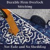 Machine Washable Area Rug, Soft Boho Neutral Geometric Carpet, Stain & Water Resistant Low Pile Faux Wool Rug for Living Room Bedroom Decor - 4 of 4