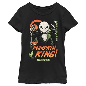 Girl's The Nightmare Before Christmas Jack Skellington Master of Fear T-Shirt - 1 of 4