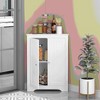 ORRD Corner Cabinet with 2 Doors & Adjustable Shelves, Narrow Freestanding Storage for Bathroom, Kitchen, or Bedroom, White - 2 of 4