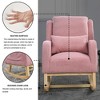 Racxily 27.5 "W Modern Accent High Back Living Room Casual Armchair Rocker with One Lumbar Pillow, Two Side Pockets - 4 of 4