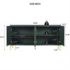 SKRAN Buffet Cabinet with Storage,4 Doors Wood Sideboard Cabinet with Carved Door Panels, Adjustable Shelves for Living Room, Kitchen - 3 of 4