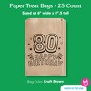 Big Dot of Happiness Adult 80th Birthday Kraft Brown Paper Treat Bags, Birthday Individual Greaseproof Brown Paper Sandwich Cookie Bags - 25 Count - 4 of 4
