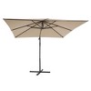 Sonkuki 8.2x8.2 FT Outdoor Hanging Umbrella Patio Offset W/t Cross Fade-resistant - 2 of 4