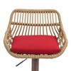 Gulches Set of 2 Modern Swivel Bar Stools, Adjustable Counter Height Chairs with Woven Backrest & Footrest, 250LBS Capacity, Indoor Outdoor Use - 4 of 4