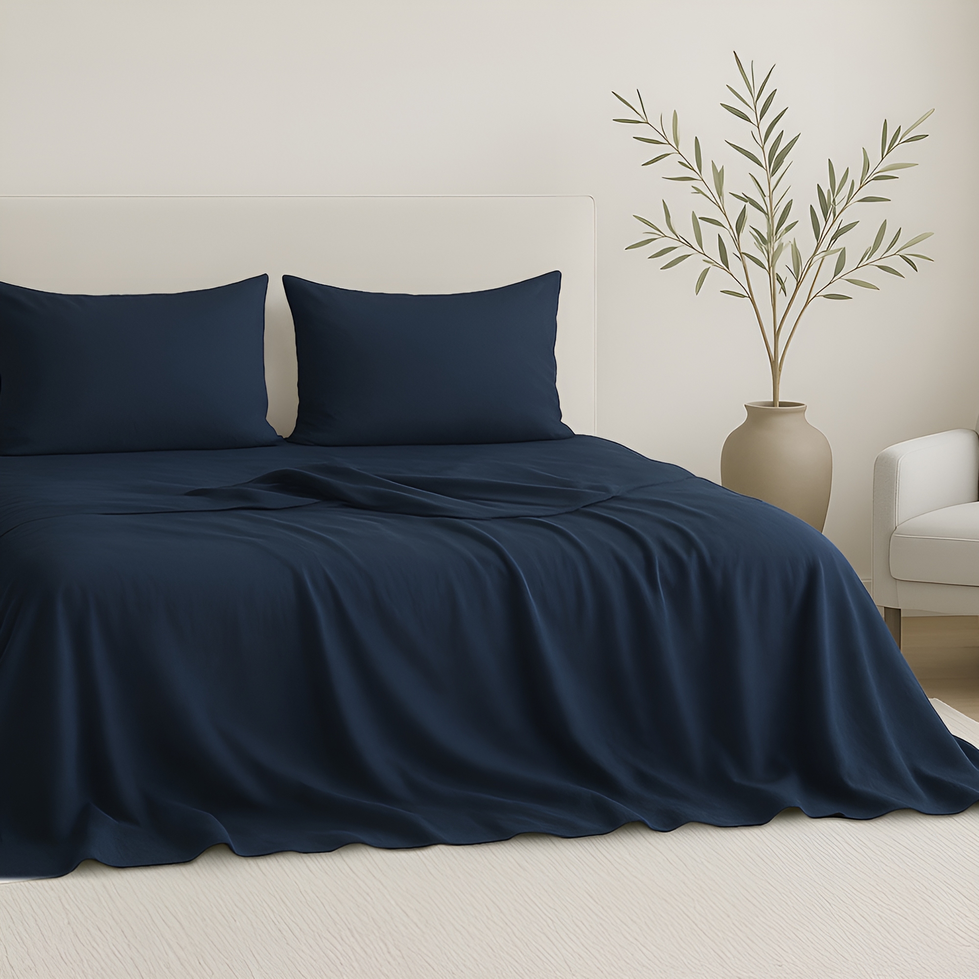 American Soft Linen 100% Cotton Sheet Sets Queen Size