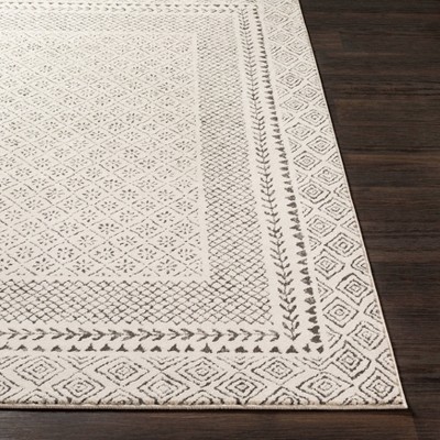 Gray and Beige Reversible Rectangular Stain-Resistant Area Rug