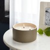 3-Wick 14oz Matte Textured Ceramic Wooden Wick Candle Green/Vetiver and Oakmoss - Threshold™: Soy Wax Blend, 48hr Burn Time - 2 of 3