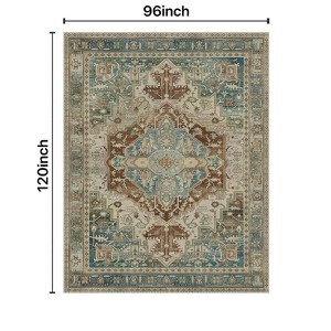 Abynow Medallion Distressed Persian Indoor Area Rug - 1 of 4