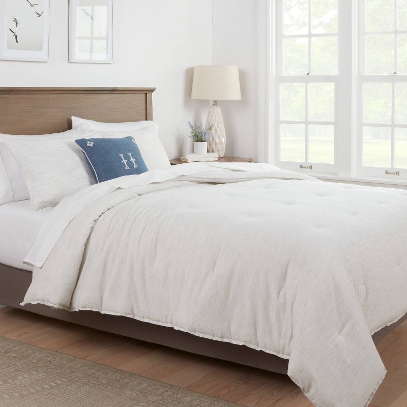 Space Dyed Cotton Linen Comforter & Sham Set - Threshold™, 3 of 8