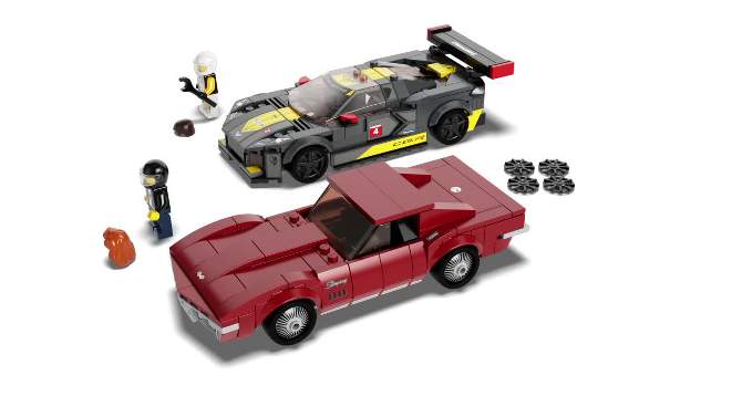 LEGO Speed Champions Chevrolet Corvette C8.R Race Car and 1968 Chevrolet Corvette 76903 Building Toy, 2 of 10, play video