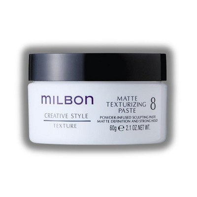 Milbon Matte Texturizing Paste 8 | add definition and texture. Ideal for short hair of all textures | shaping and creative styling - (2.1 oz)