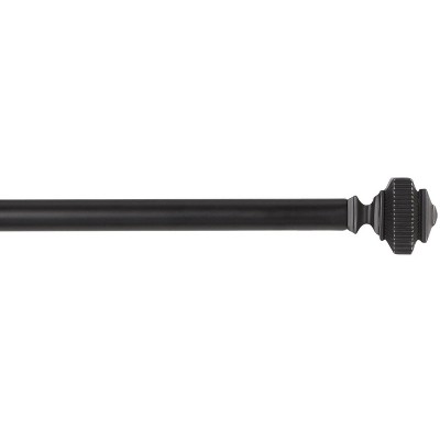 Amalgamated Textiles Exclusive Home Rockwell 1" Window Curtain Rod and Finial Set, Adjustable